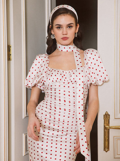 Polka Dot Midi Dress