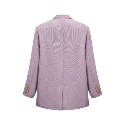 Violet Blazer Featuring Tonal Lapels and a Sleek Design