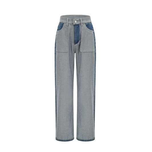 A pair of wideleg jeans with panelled design called Clothilde