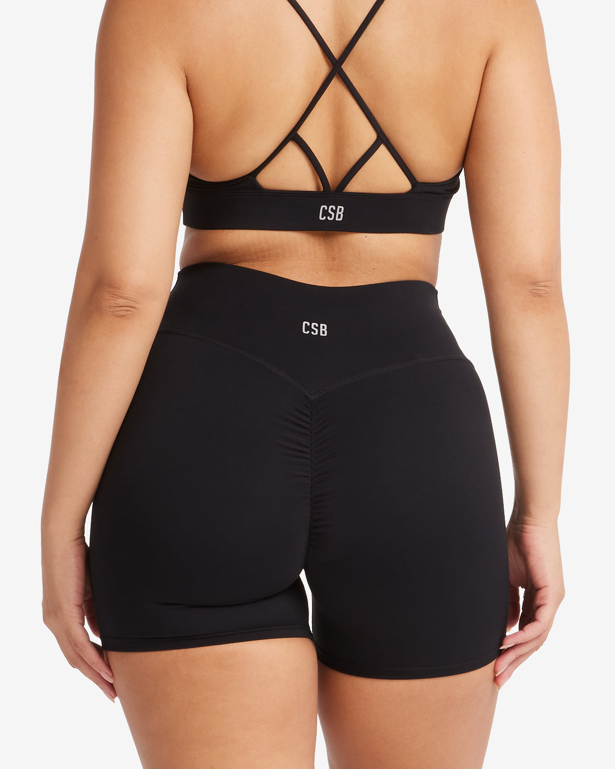 Fade scrunch shorts 5 black