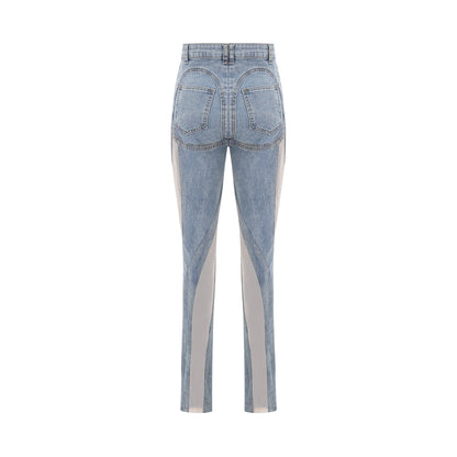 Aélis sheer - panelled jeans - XXS