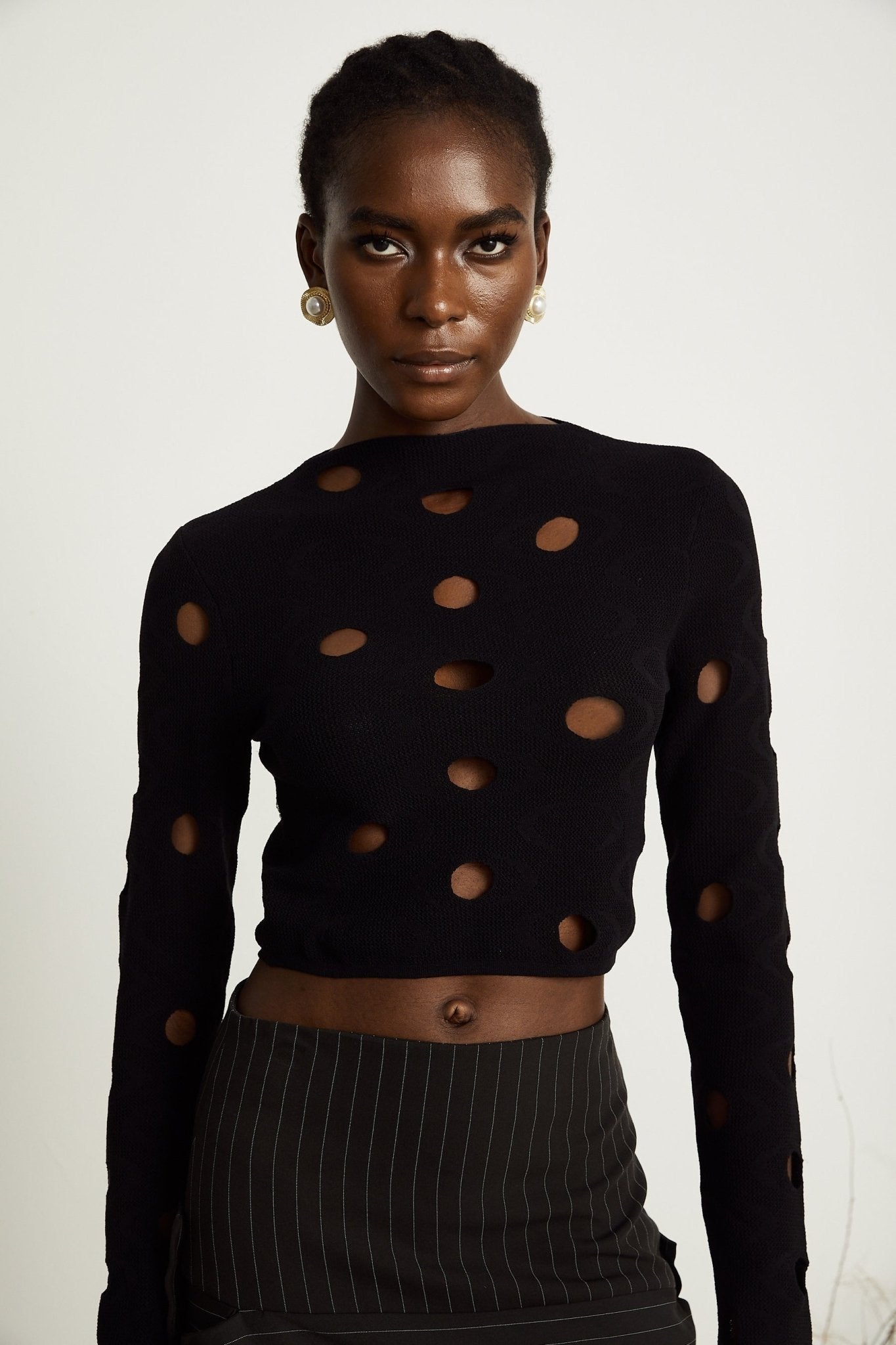 Ainsley cut  out cropped top