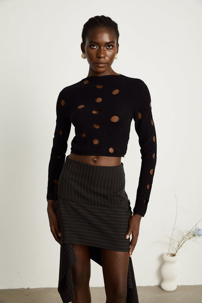 Ainsley cut  out cropped top