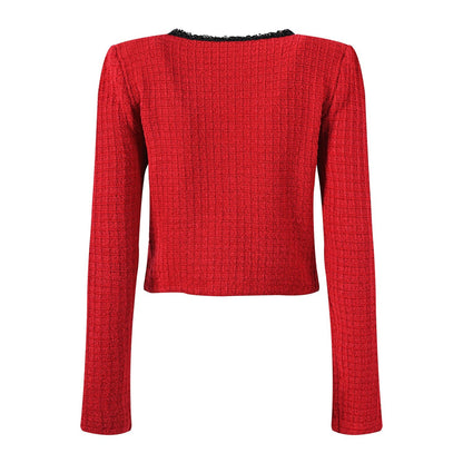 Chanel - Inspired Tweed Set - Tailored Fit - Red