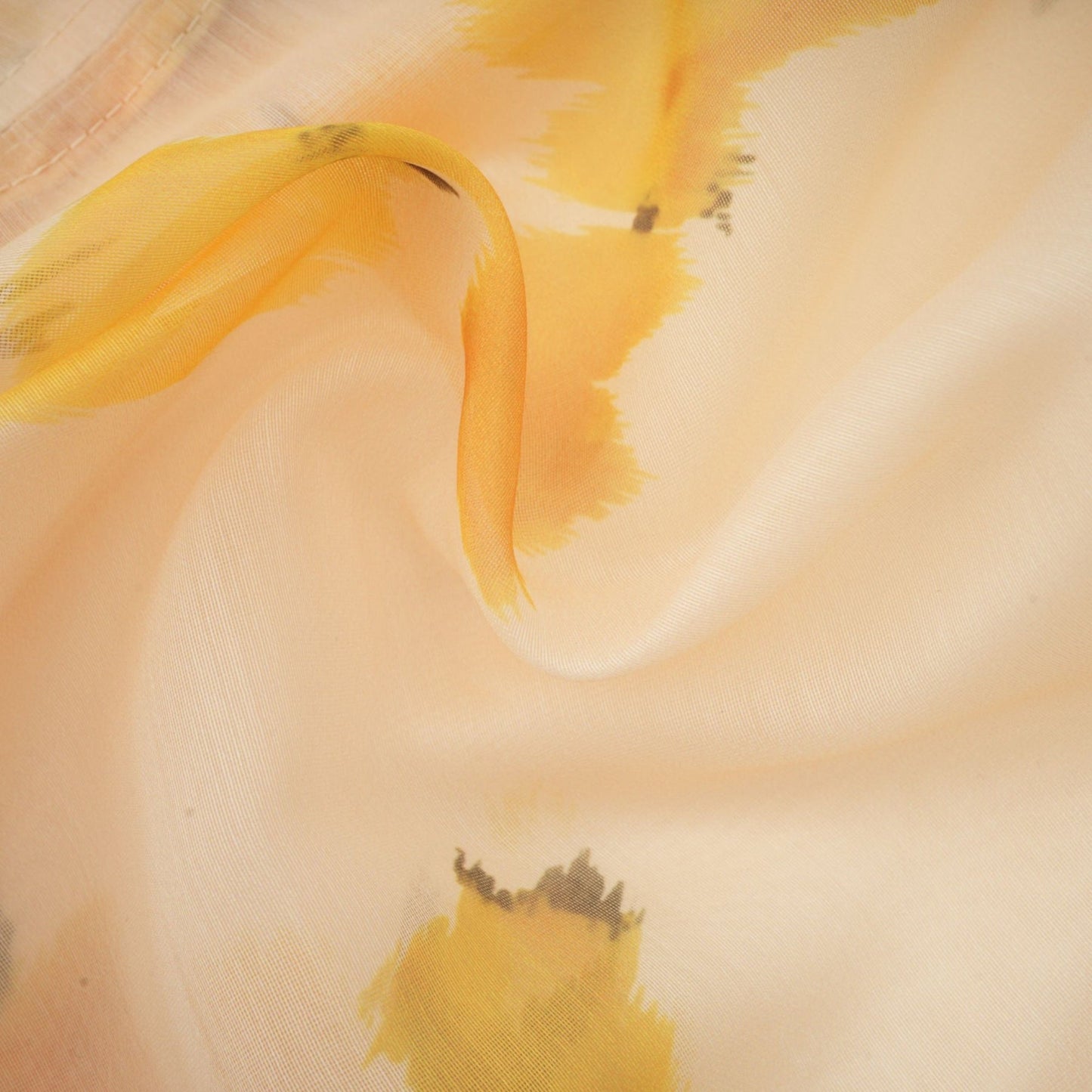 Yellow tulle fabric texture